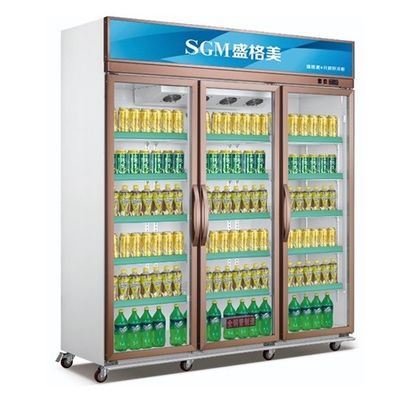 Commercial Upright Display Refrigerator 1840L R290a Frost Free Refrigerator