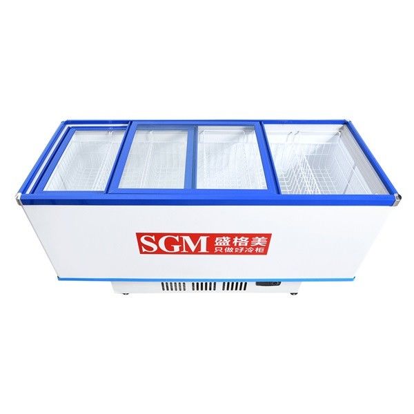 Digital Refrigerated Seafood Display Case Cabinet Galvanized Plate